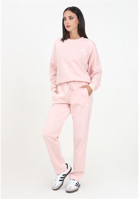 Pantalone sportivo Essentials Small Logo Feel Cozy Open Hem rosa da donna ADIDAS PERFORMANCE | IY1635.